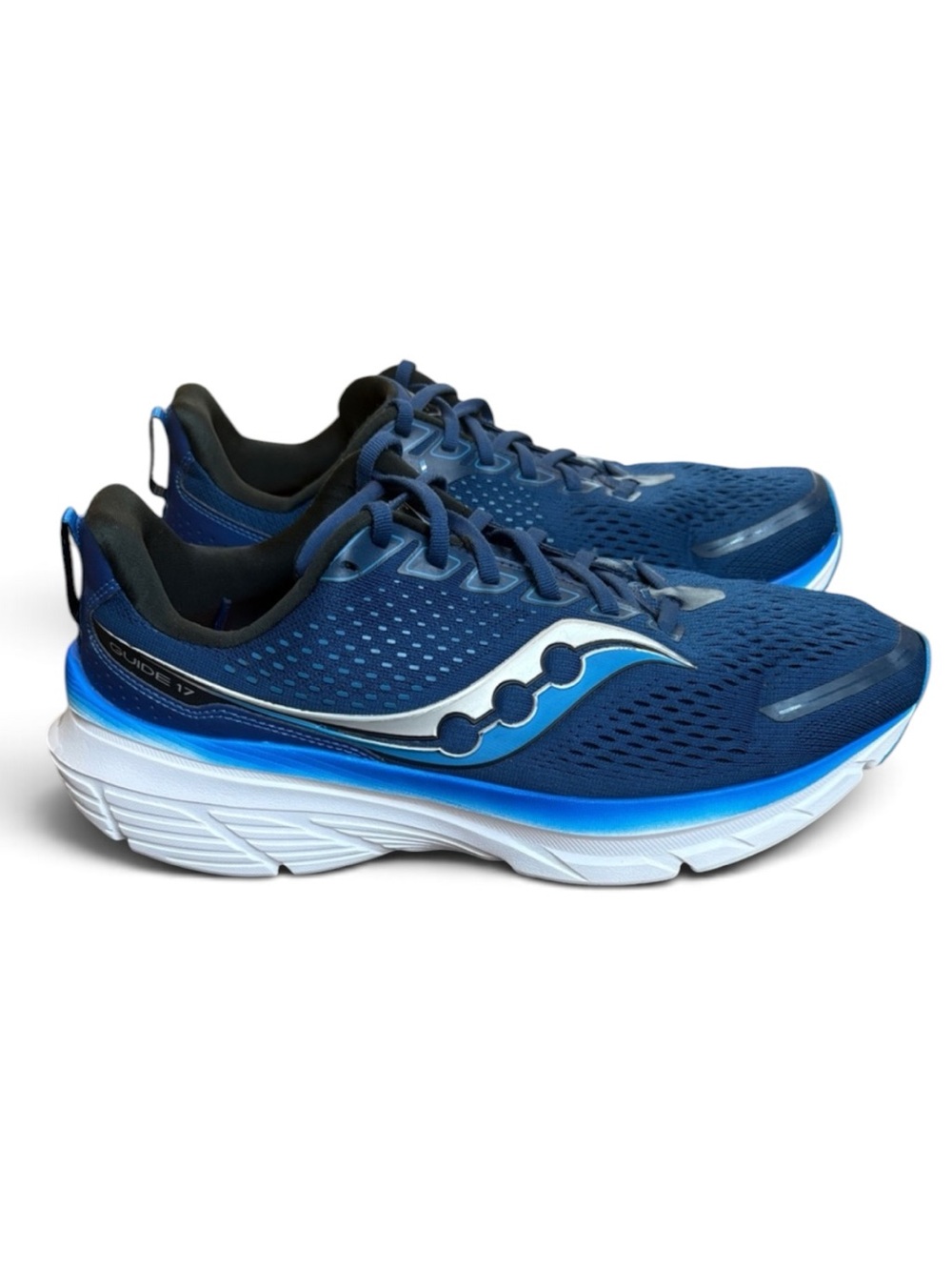 Saucony Guide 17 Running Shoes Men's 12W WIDE Cobalt / Black
